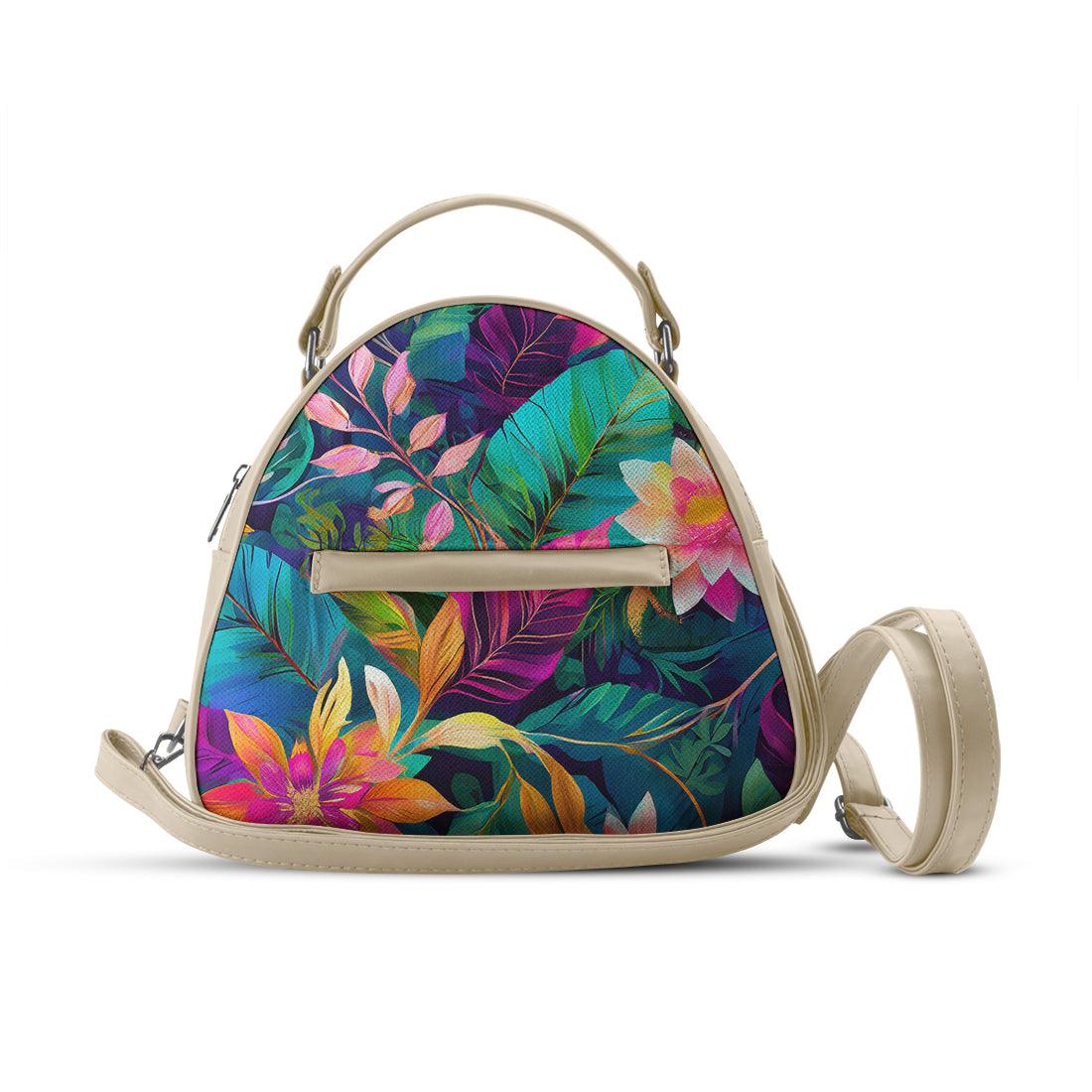 Beige Mini Voyage Backpack Floral - CANVAEGYPT