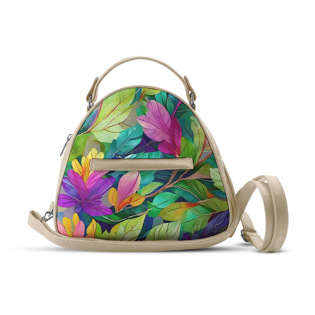 Beige Mini Voyage Backpack Flowers - CANVAEGYPT