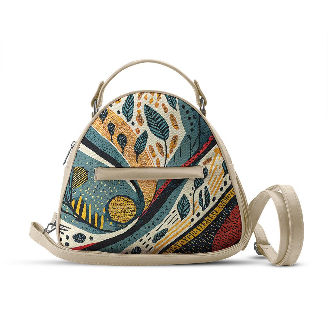 Beige Mini Voyage Backpack Leafcraft - CANVAEGYPT