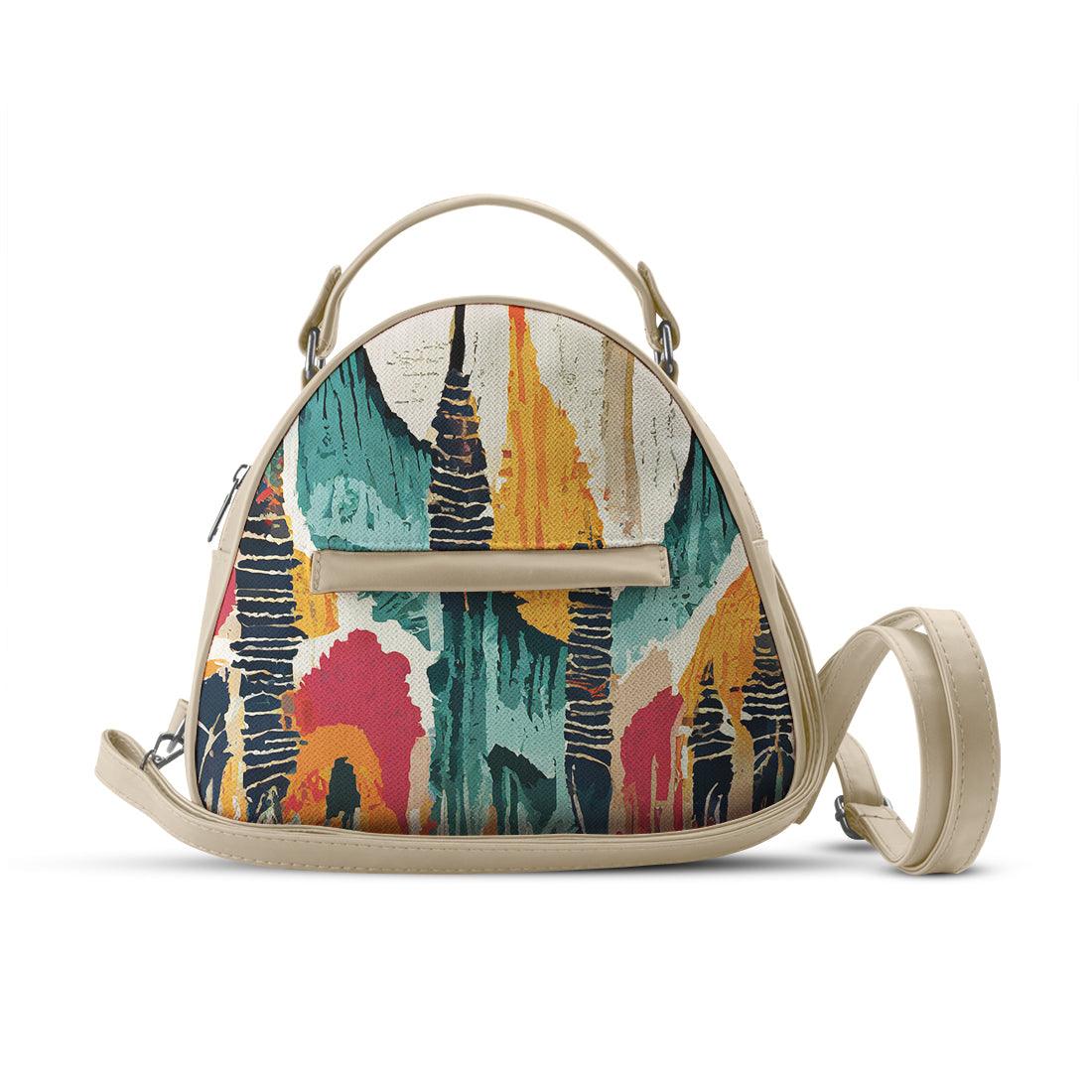 Beige Mini Voyage Backpack Mixed Colors - CANVAEGYPT