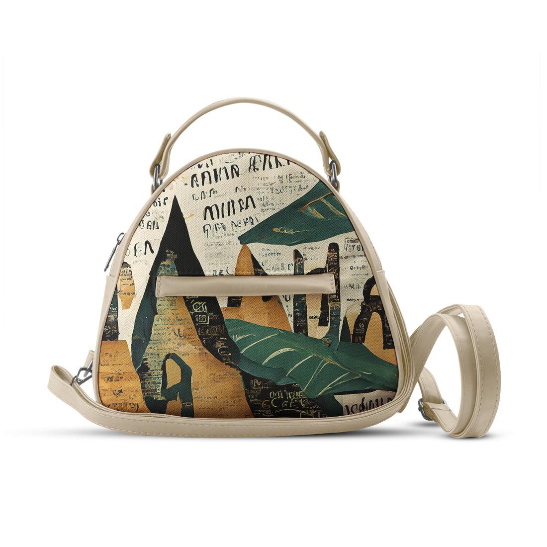 Beige Mini Voyage Backpack Old Magazine - CANVAEGYPT