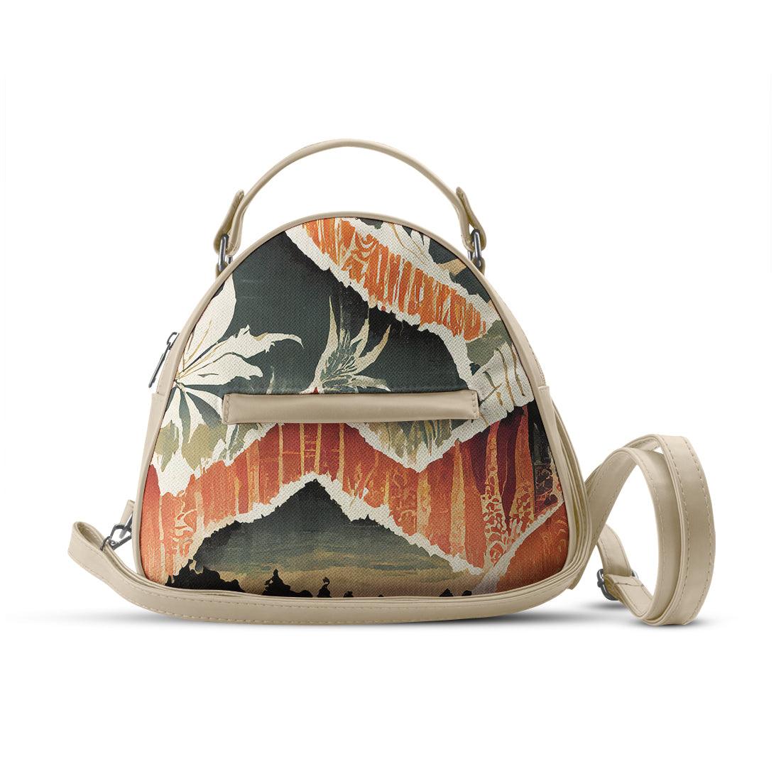 Beige Mini Voyage Backpack Pattern - CANVAEGYPT