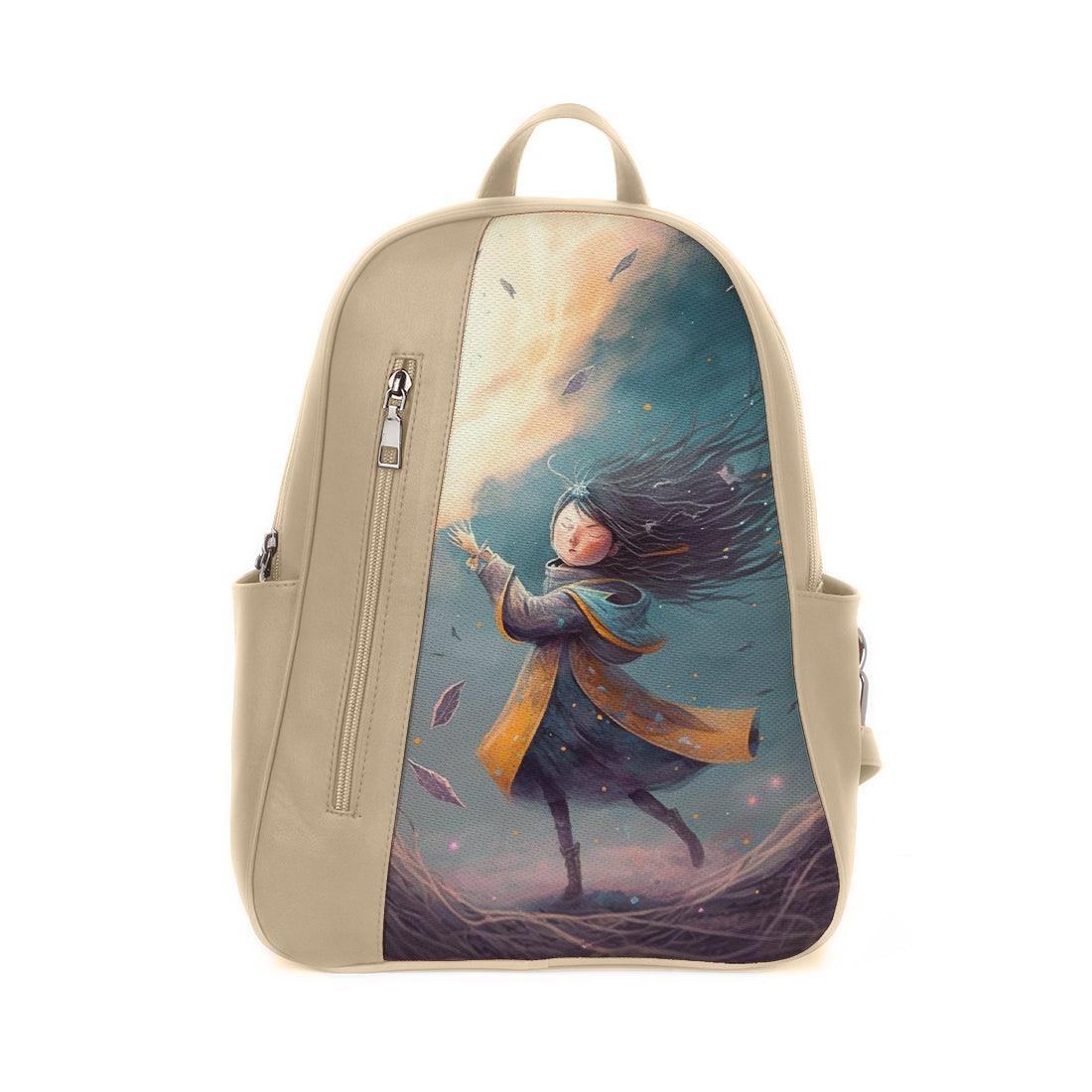 Beige Mixed Backpack Beautiful Witcher - CANVAEGYPT