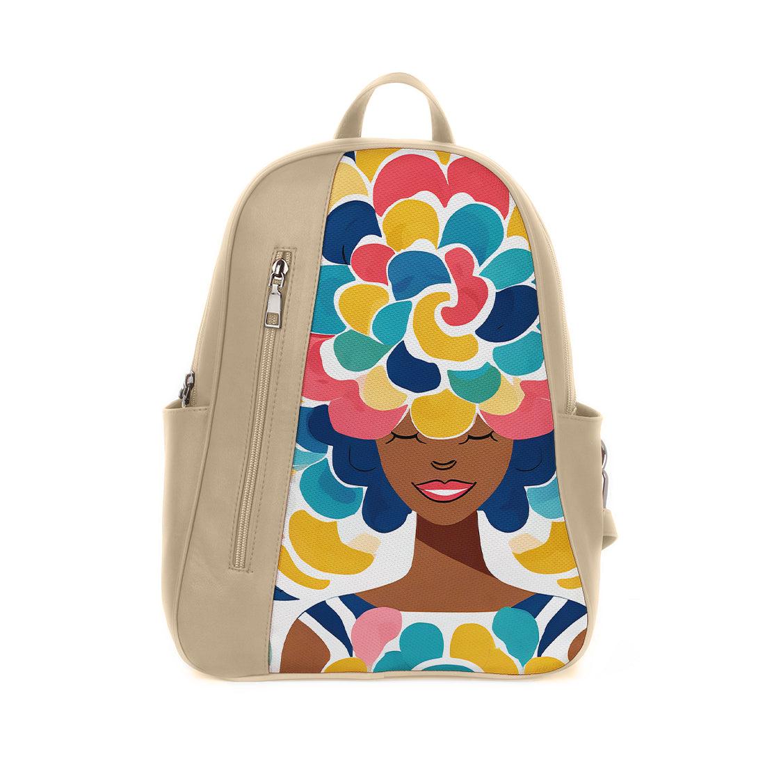 Beige Mixed Backpack Pretty Lady - CANVAEGYPT