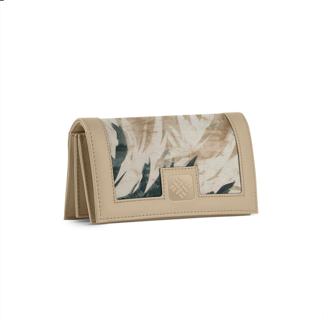 Beige Botanical Sleek Elegance Fold Wallet