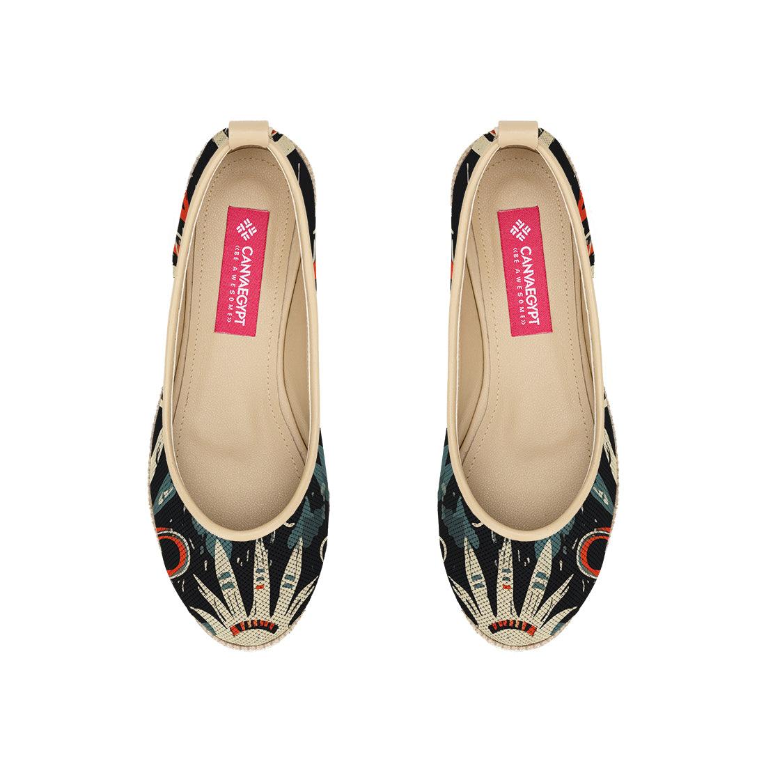 Beige Voyage Round Toe Art - CANVAEGYPT