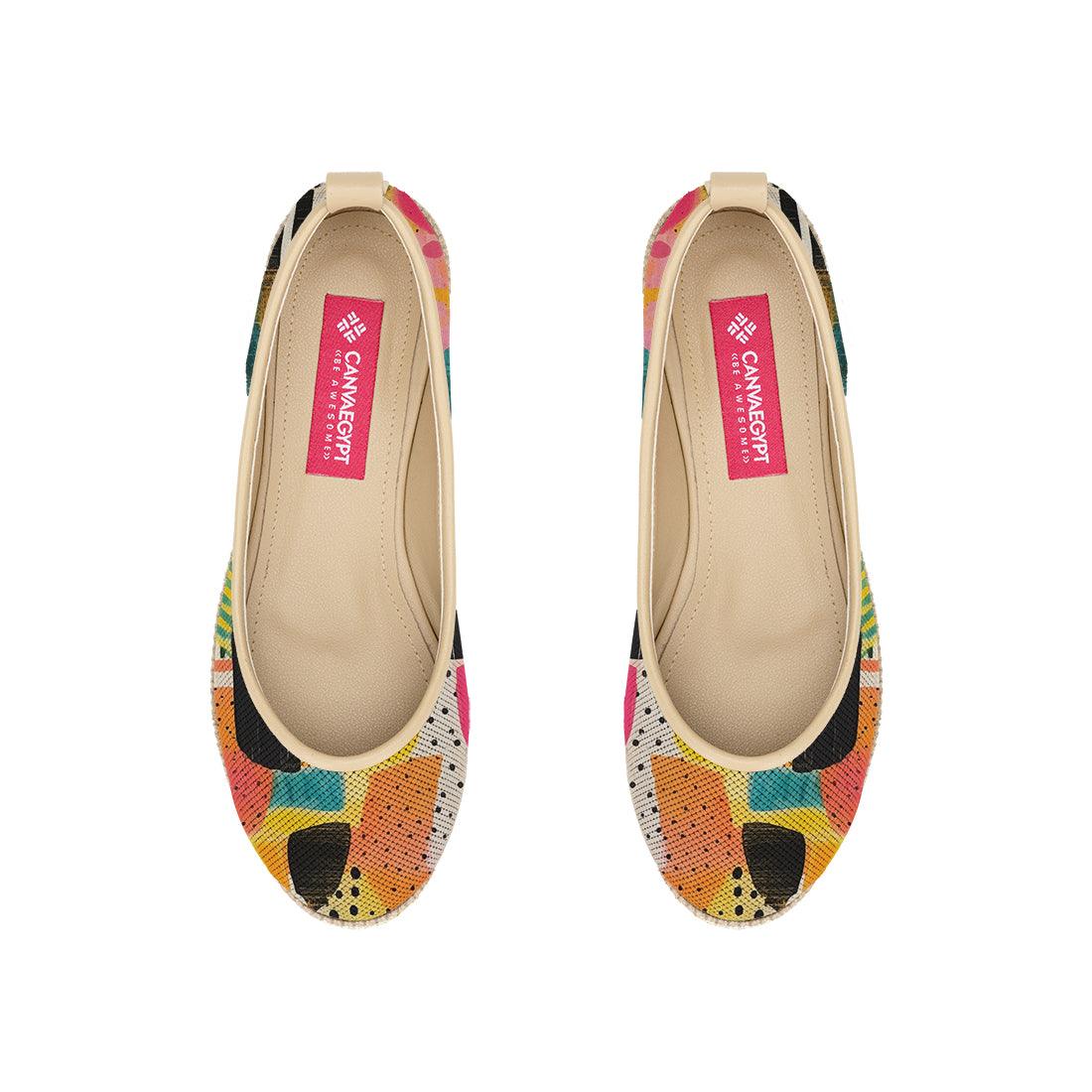 Beige Voyage Round Toe Paint - CANVAEGYPT