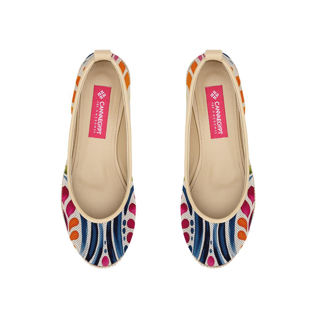 Beige Voyage Round Toe Stipples - CANVAEGYPT