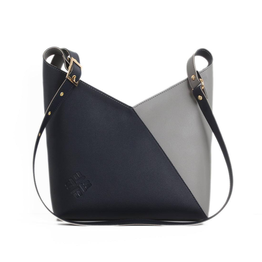 Bicolor Triangles Bags DB with Grey - CANVAEGYPT