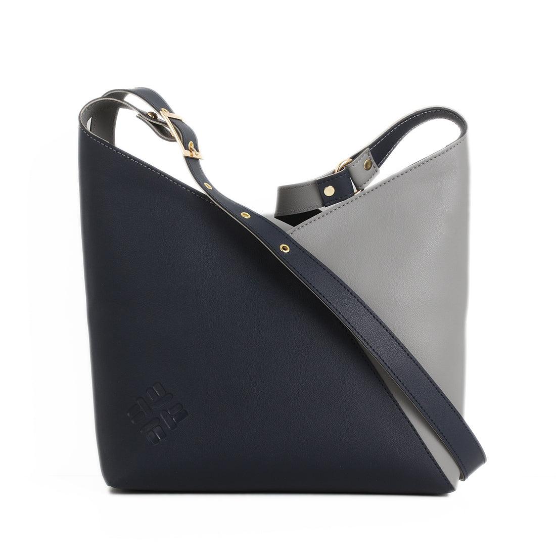 Bicolor Triangles Bags DB with Grey - CANVAEGYPT