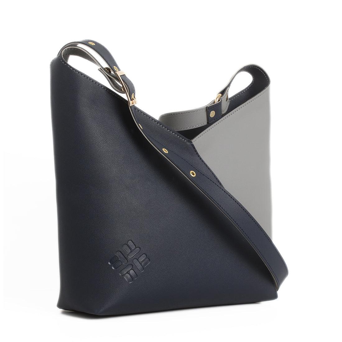Bicolor Triangles Bags DB with Grey - CANVAEGYPT