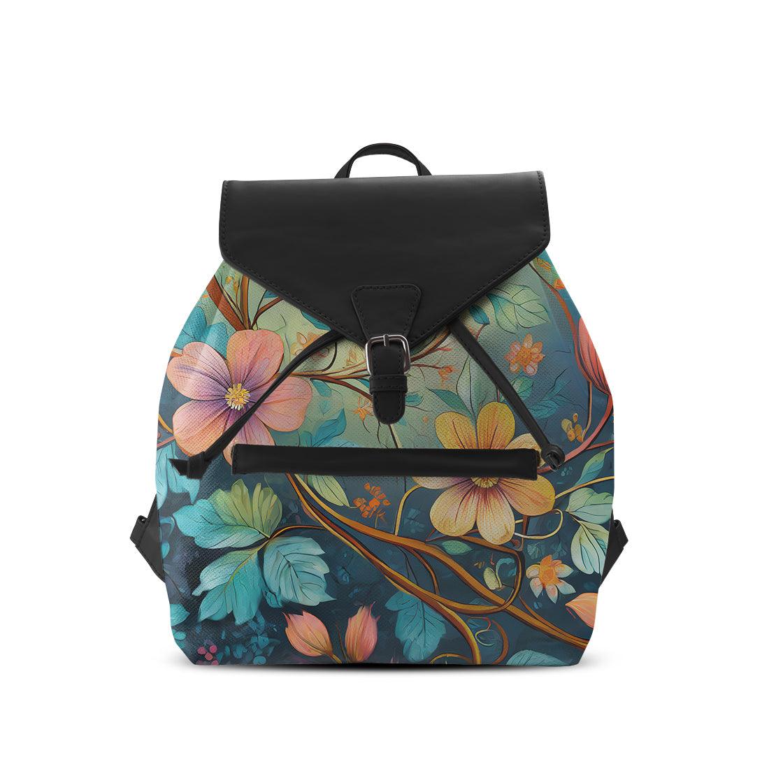 Black Aurora Backpack Flower - CANVAEGYPT