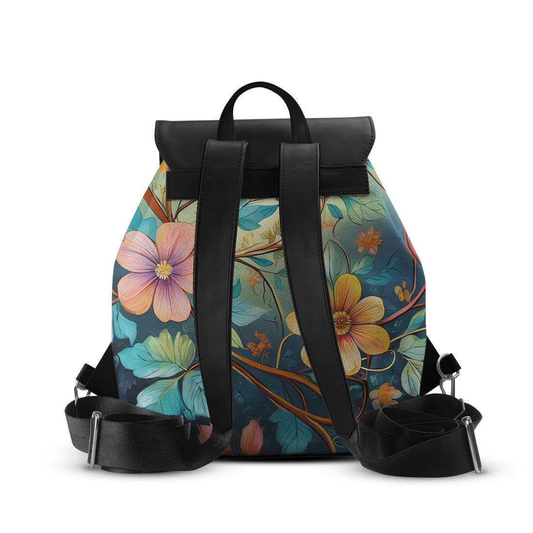 Black Aurora Backpack Flower - CANVAEGYPT
