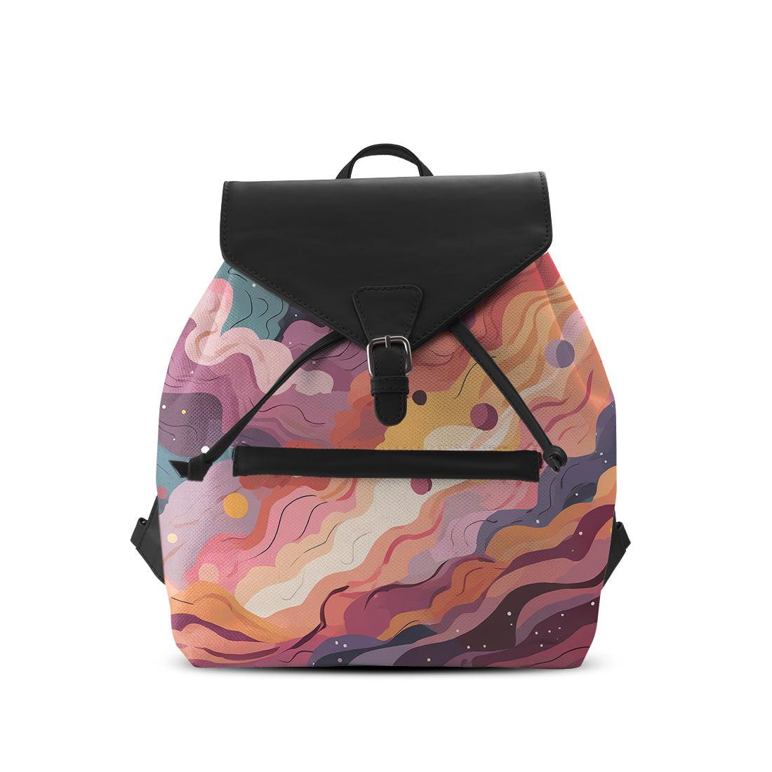 Black Aurora Backpack Wavy Sky - CANVAEGYPT