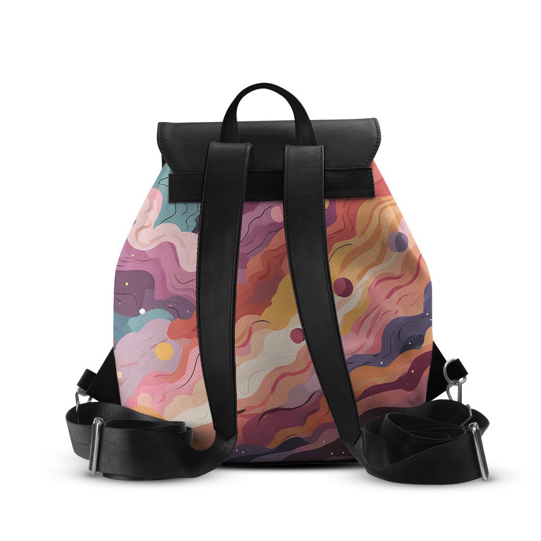 Black Aurora Backpack Wavy Sky - CANVAEGYPT