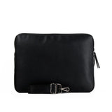 Black Mixed Laptop Sleeve Black Leaves