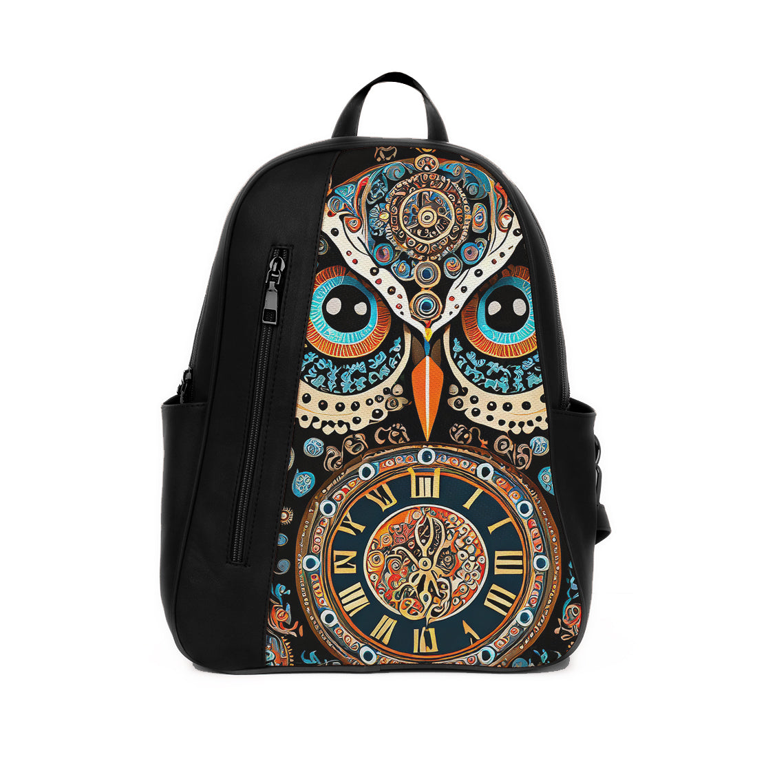 Black Mixed Backpack Clock Owl