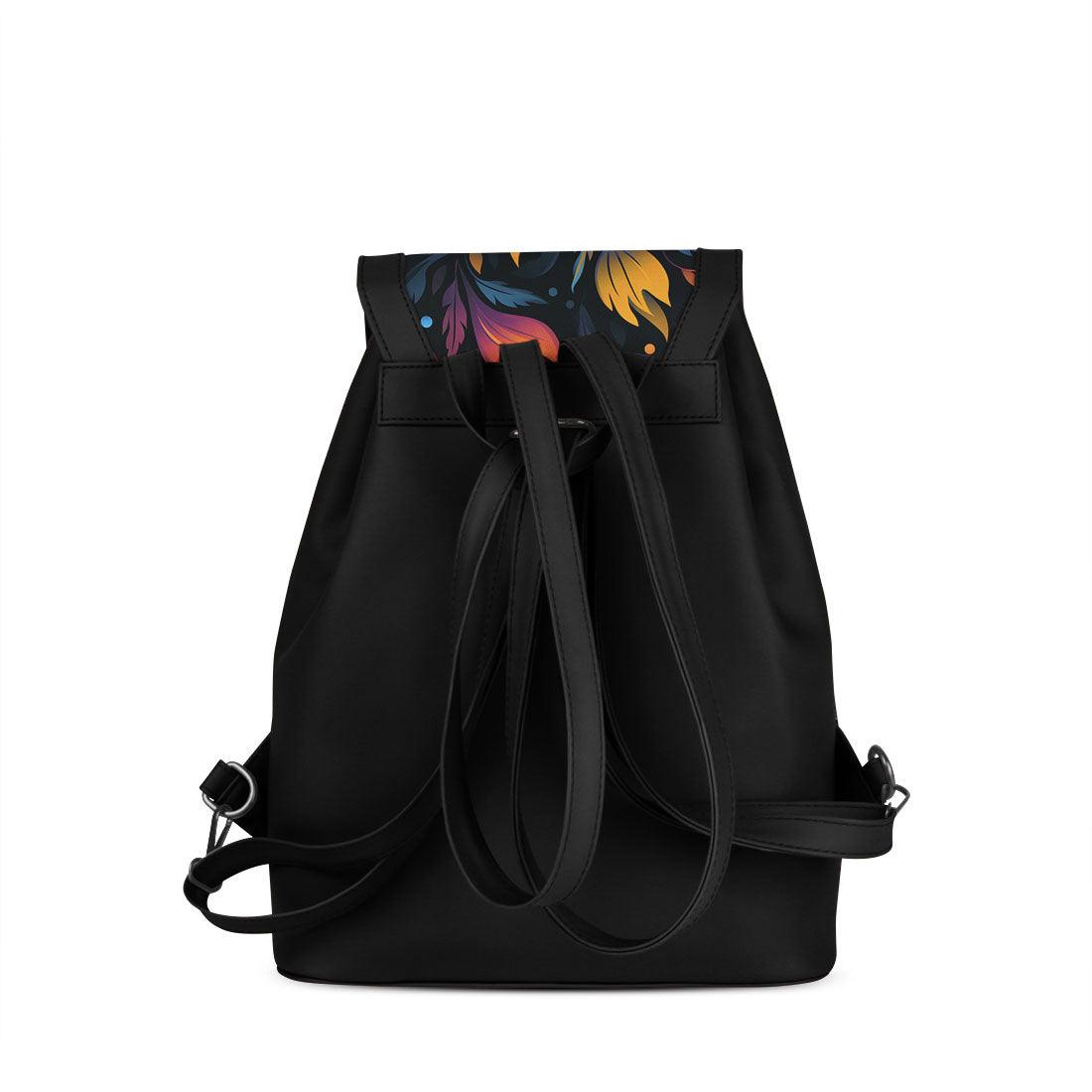 Black City Serenade Backpack Nocturnal Blooms - CANVAEGYPT