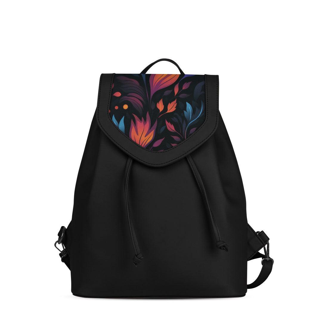 Black City Serenade Backpack Nocturnal Blooms - CANVAEGYPT