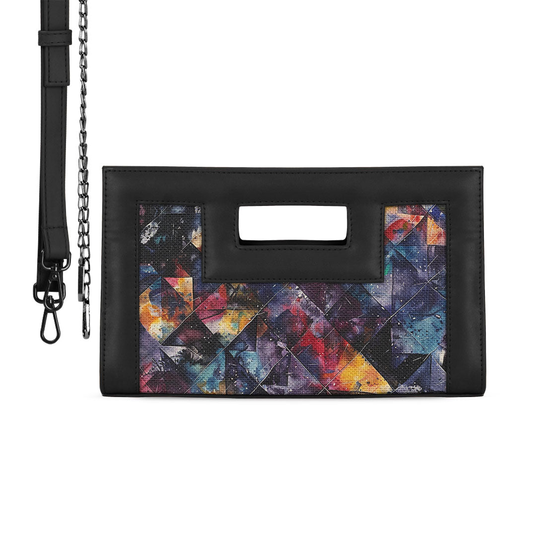 Black City Sleek Clutch Dark Shapes