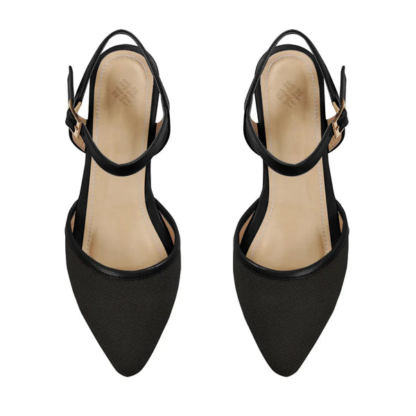 Black Closed Strap Sandal - 1