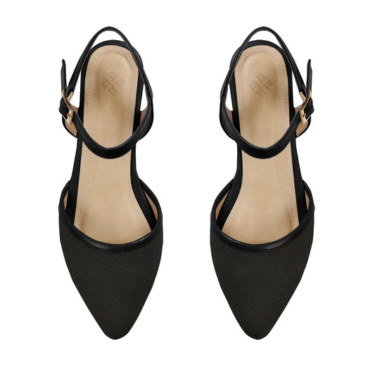 Black Closed Strap Sandal - 1