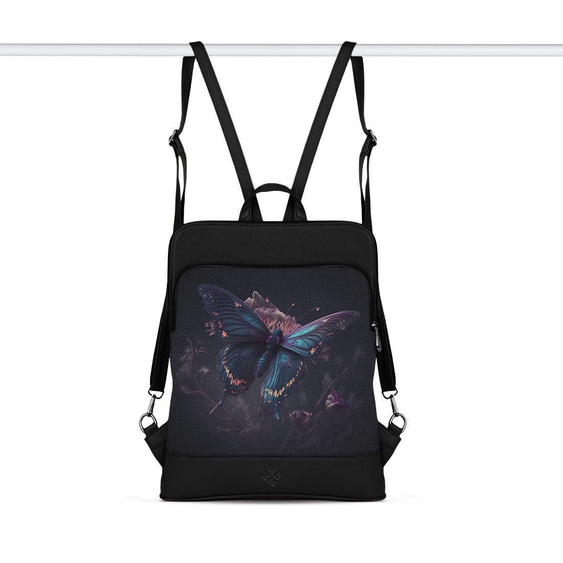 Black Laptop Backpack Butteryfly Glowing - CANVAEGYPT