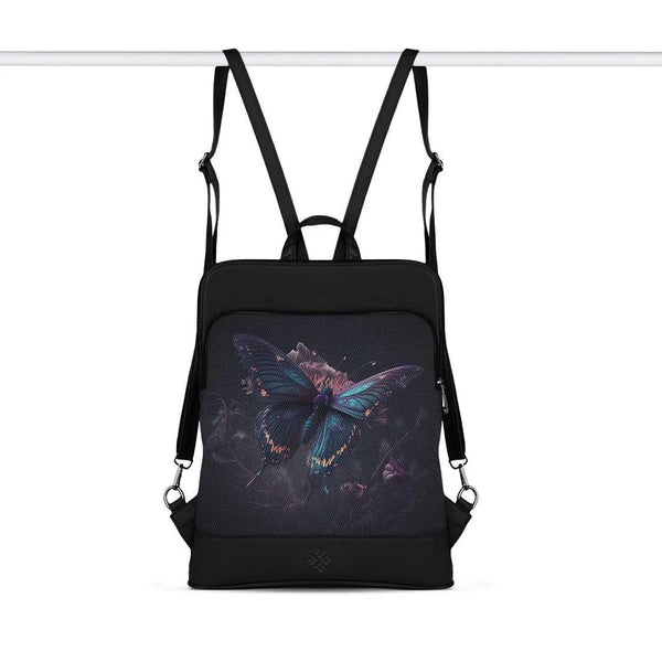 Black Laptop Backpack Butteryfly Glowing - CANVAEGYPT