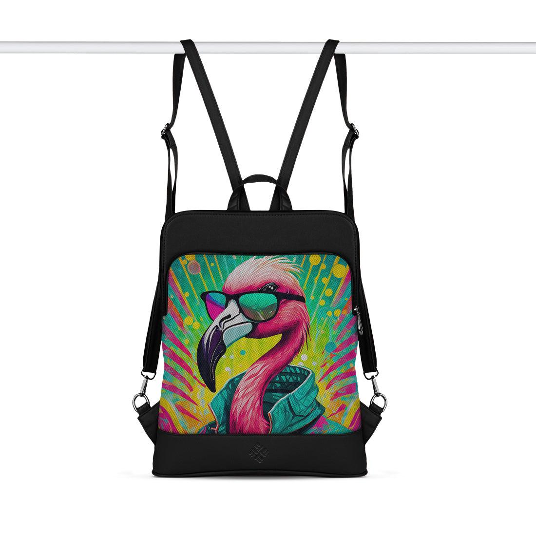 Black Laptop Backpack Elegant Flamingo - CANVAEGYPT