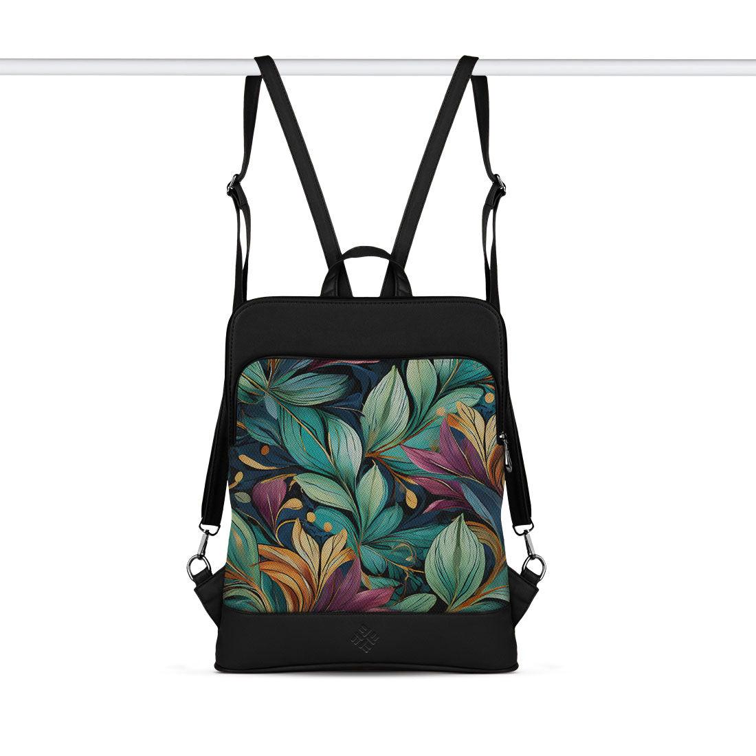 Black Laptop Backpack Leaf - CANVAEGYPT