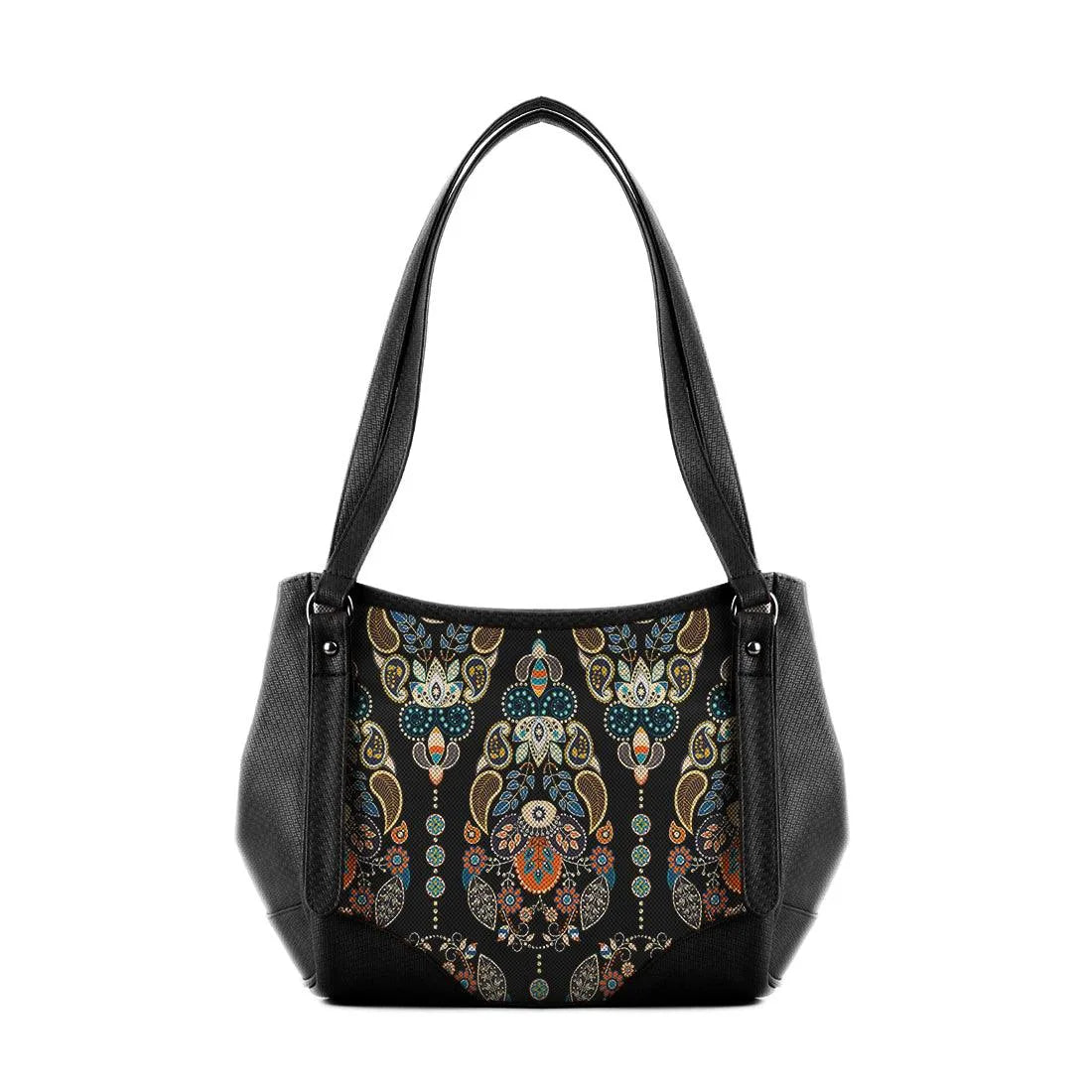 Black Leather Tote Bag Agy - 1