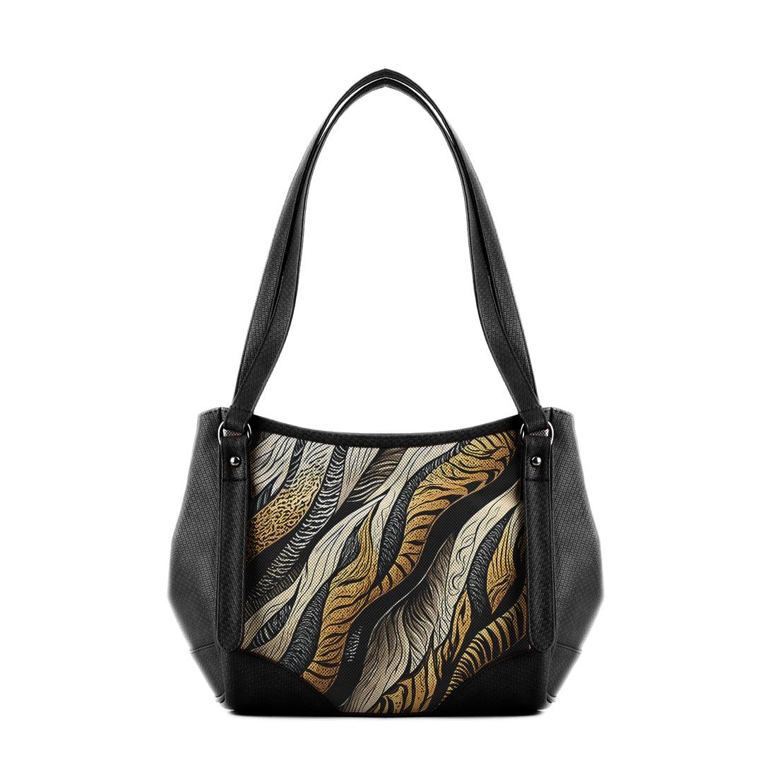 Black Leather Tote Bag connected - CANVAEGYPT