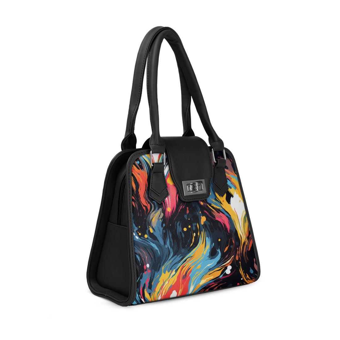 Black Metropolitan Charm Bag Ethereal Abstract - CANVAEGYPT