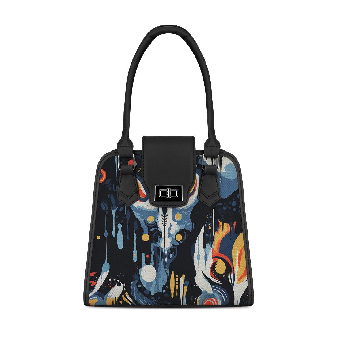 Black Metropolitan Charm Bag Psychedelic Swirl - CANVAEGYPT