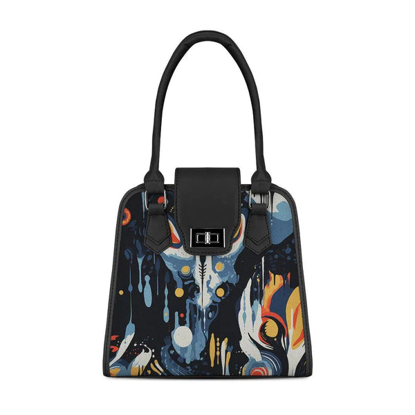 Black Metropolitan Charm Bag Psychedelic Swirl - CANVAEGYPT