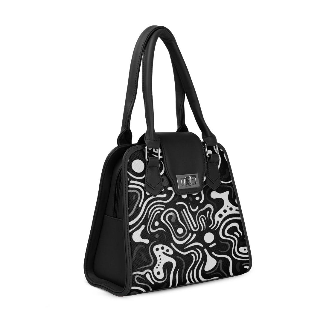 Black Metropolitan Charm Bag Monochrome Maelstrom - CANVAEGYPT