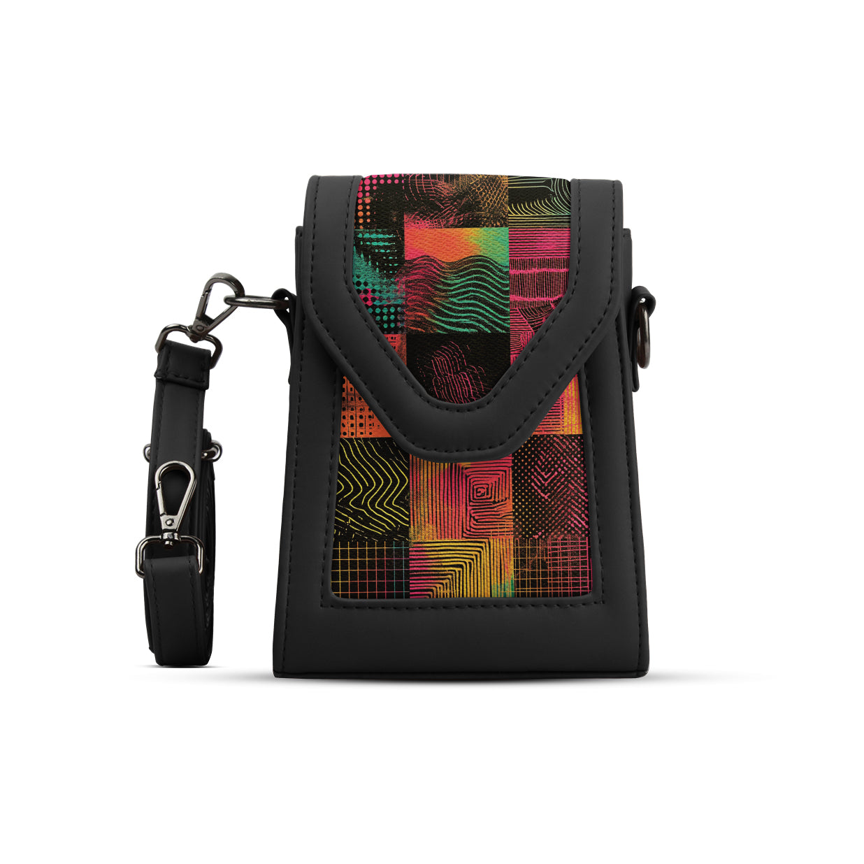 Black Mini Urban Crossbody Bag Electric Weave