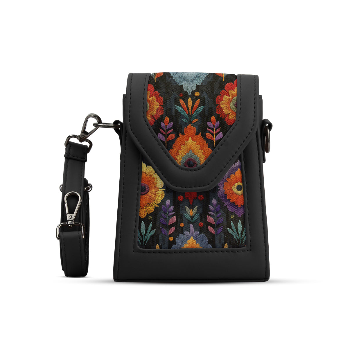 Black Mini Urban Crossbody Bag Garden Fiesta