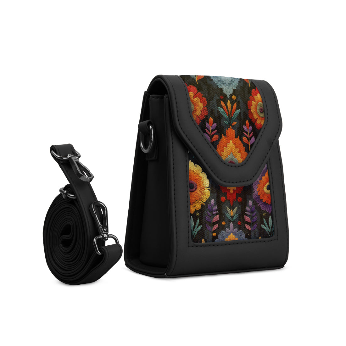 Black Mini Urban Crossbody Bag Garden Fiesta