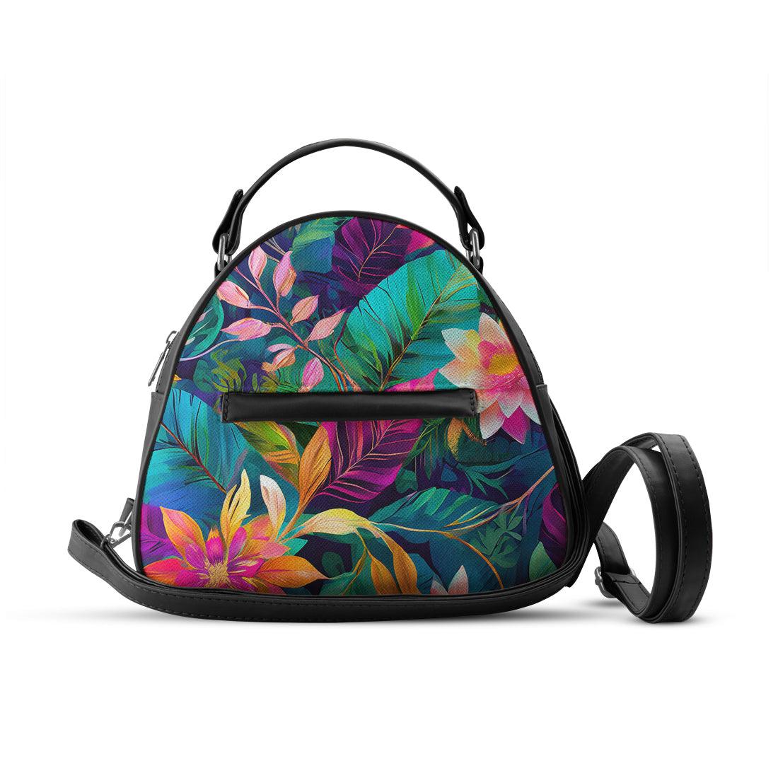 Black Mini Voyage Backpack Floral - CANVAEGYPT