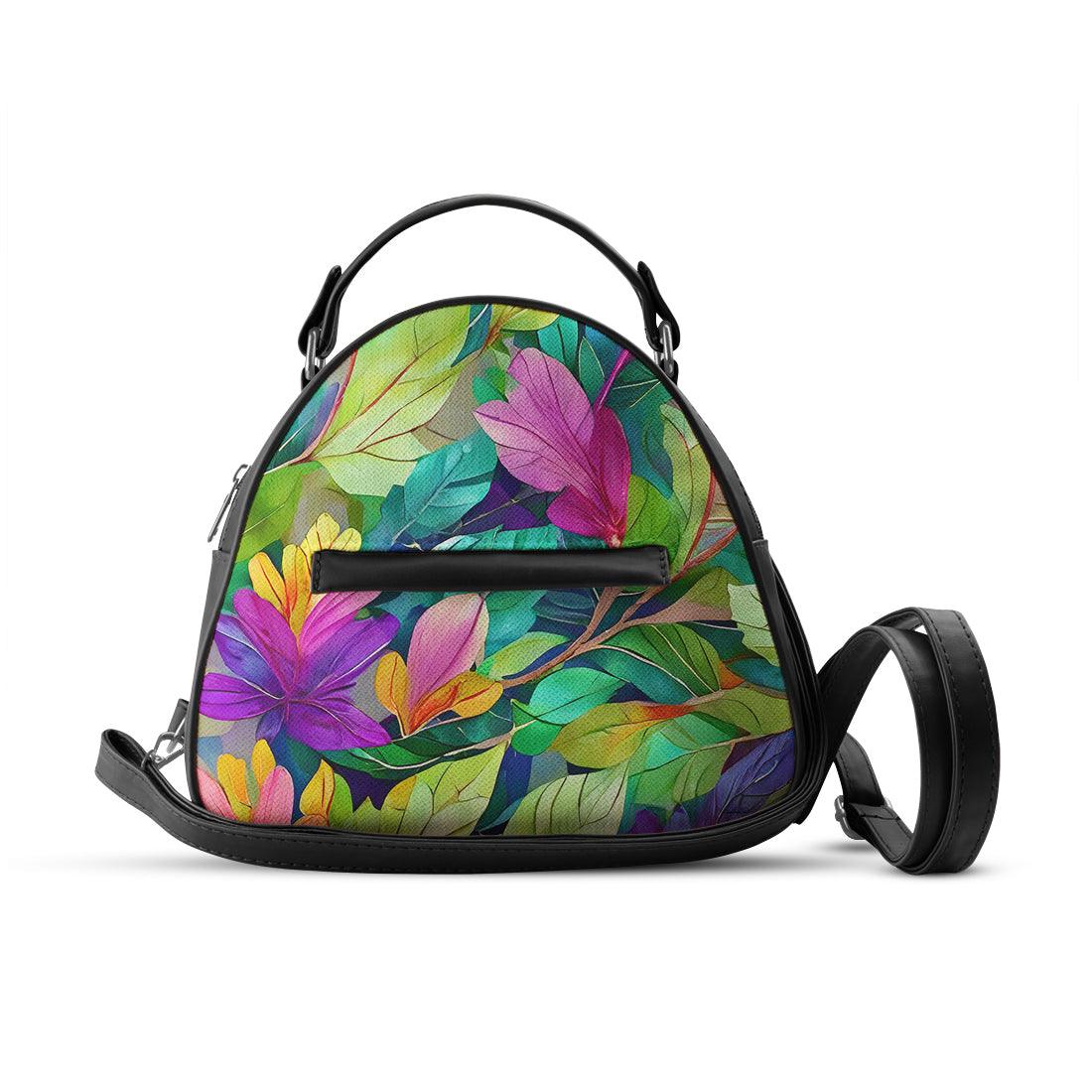 Black Mini Voyage Backpack Flowers - CANVAEGYPT