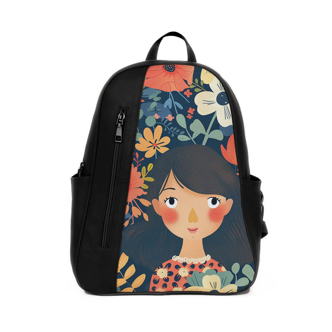 Black Mixed Backpack Girl Tile