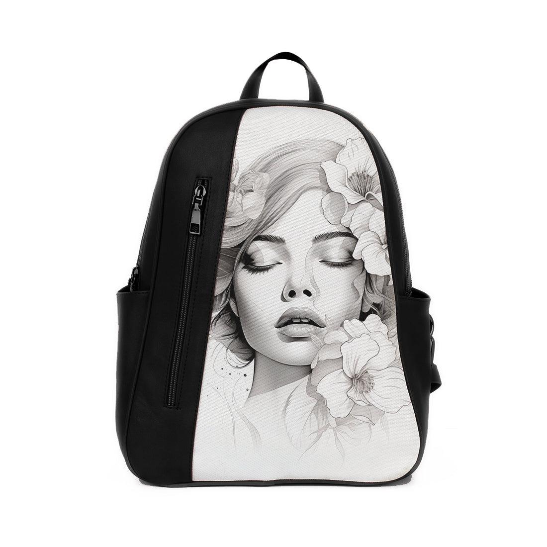 Black Mixed Backpack Outlines Art - CANVAEGYPT