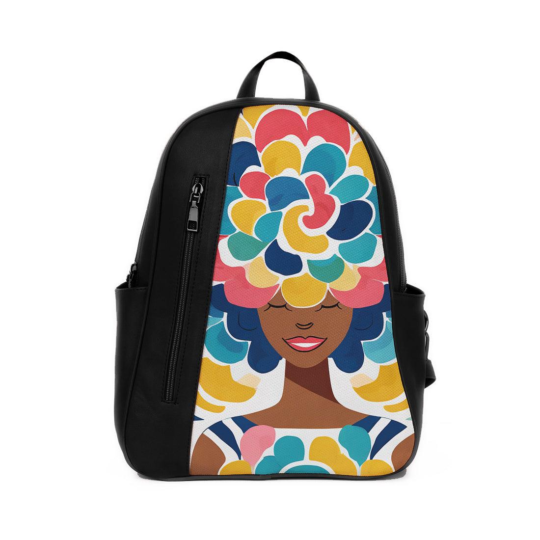 Black Mixed Backpack Pretty Lady - CANVAEGYPT