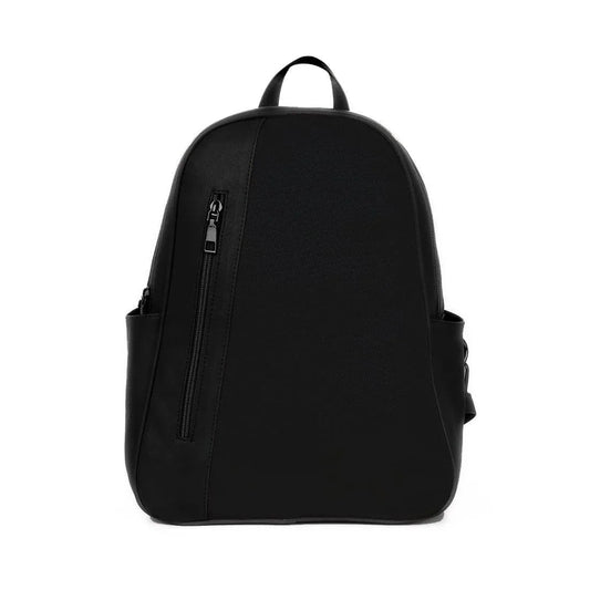 Black Mixed Backpack Solid Black - 1