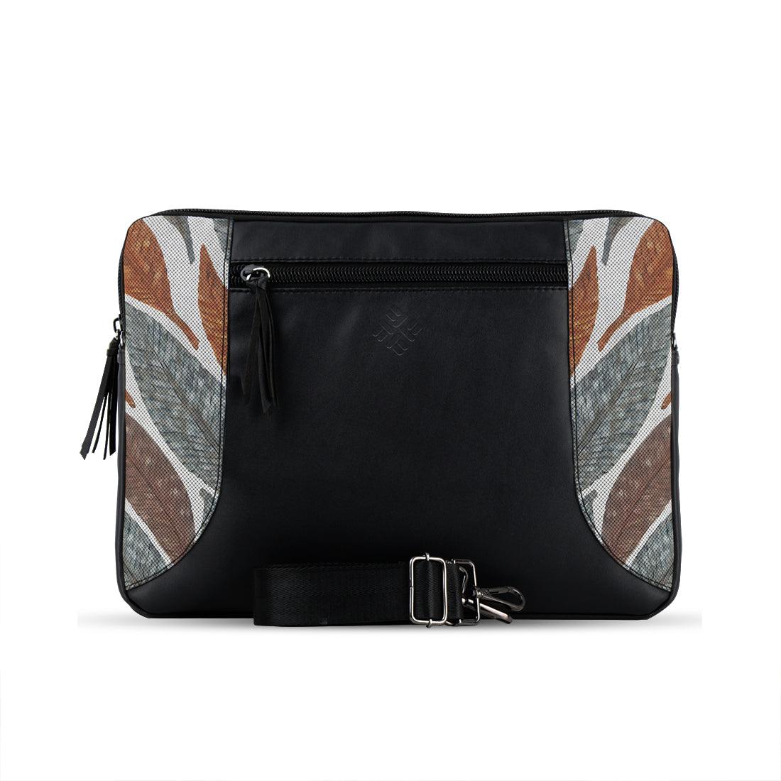 Black Mixed Laptop Sleeve Leaves - CANVAEGYPT