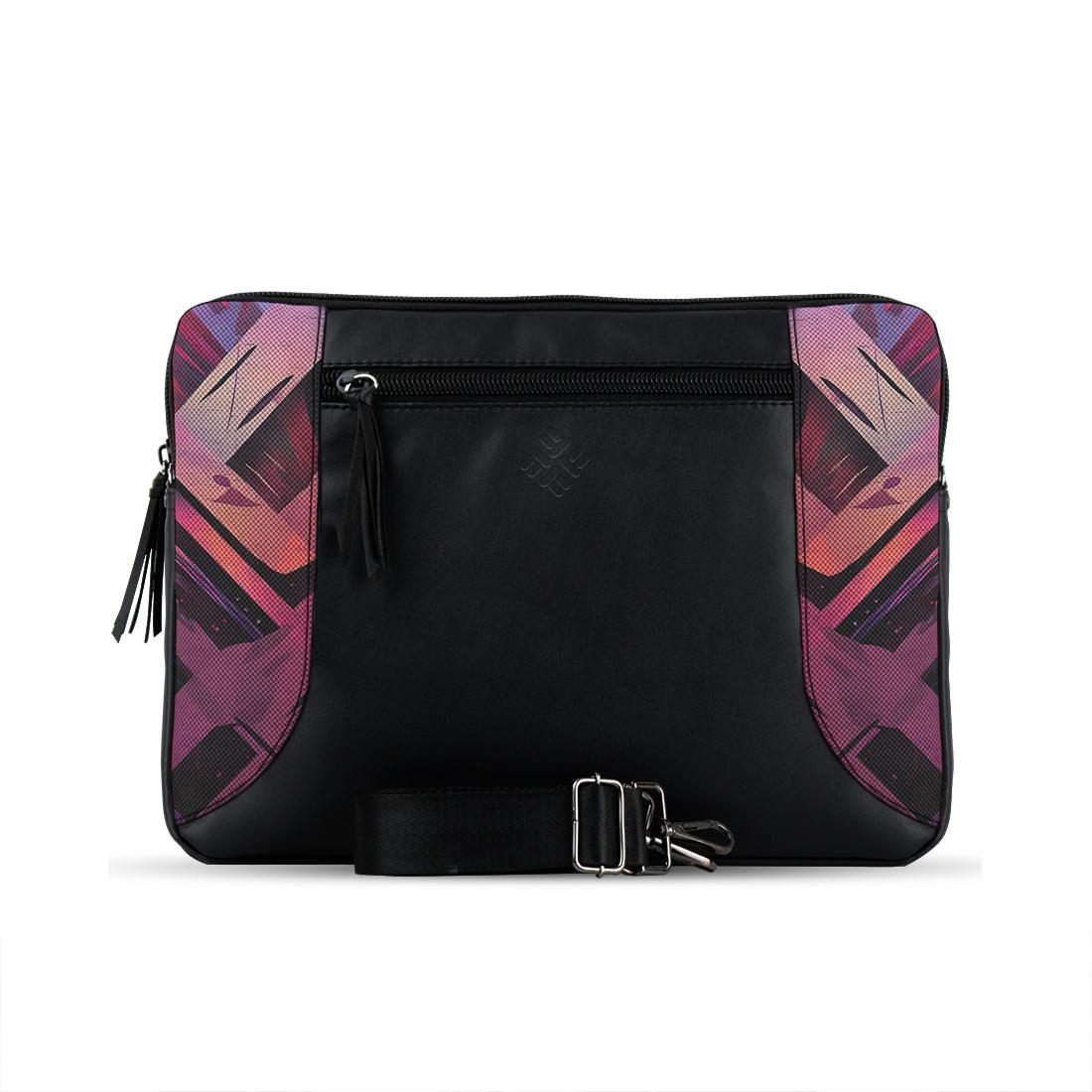 Black Mixed Laptop Sleeve  Stripe Wave - CANVAEGYPT