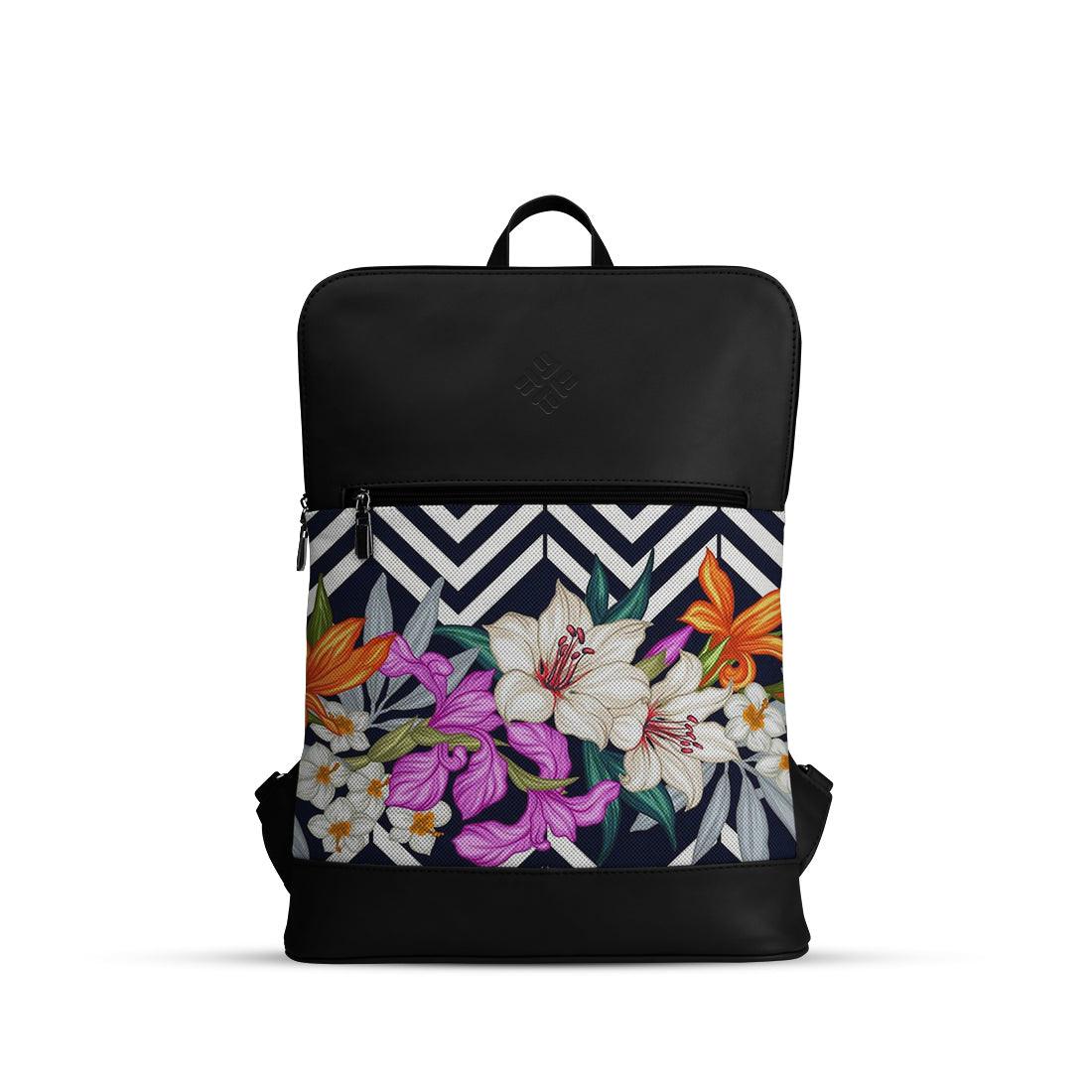 Black Orbit Laptop Backpack little flowers - CANVAEGYPT