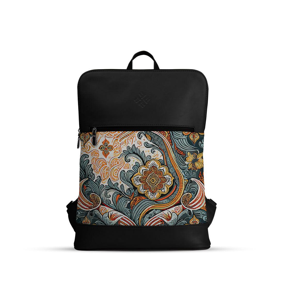 Black Orbit Laptop Backpack Linocut - CANVAEGYPT