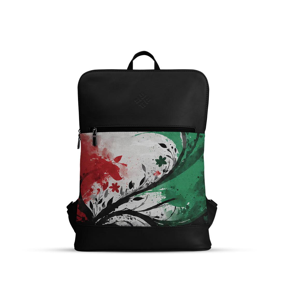 Black Orbit Laptop Backpack Palestine up - CANVAEGYPT